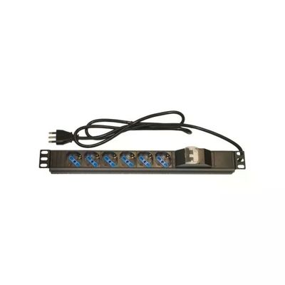 Link LK10050 Multipresa per Rack 19'' 6 Prese Universali Tripolari Schuko Magnetotermica 16A 1