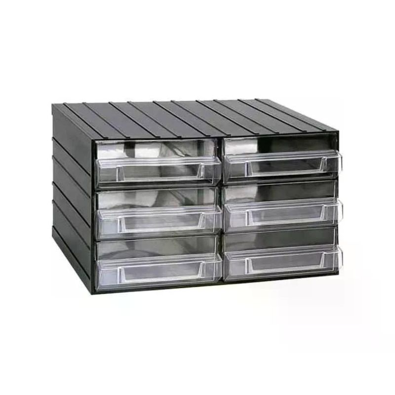 Art Plast ZA1631 Serie 700 Cassettiera 6 Cassetti Componibile ad Incastro 38.2x29x23 cm colore Trasparente