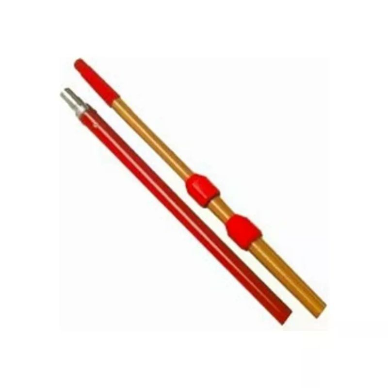 MASS 7090720 Pertica Telescopica Acciaio Alluminio 190 600 cm 4 Stadi Ghiera a Vite colore Rosso