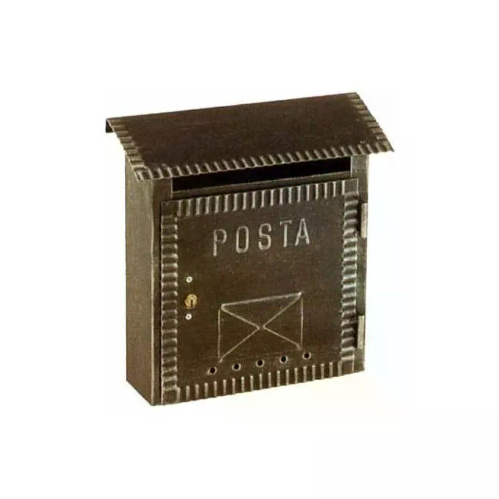 FBB Cassetta Postale per Esterni in Ferro Battuto Stile Rustico Tetto Parapioggia 23x8x27 cm colore FBB Cassetta Postale per Esterni in Ferro Battuto Stile Rustico Tetto Parapioggia 23x8x27 cm colore