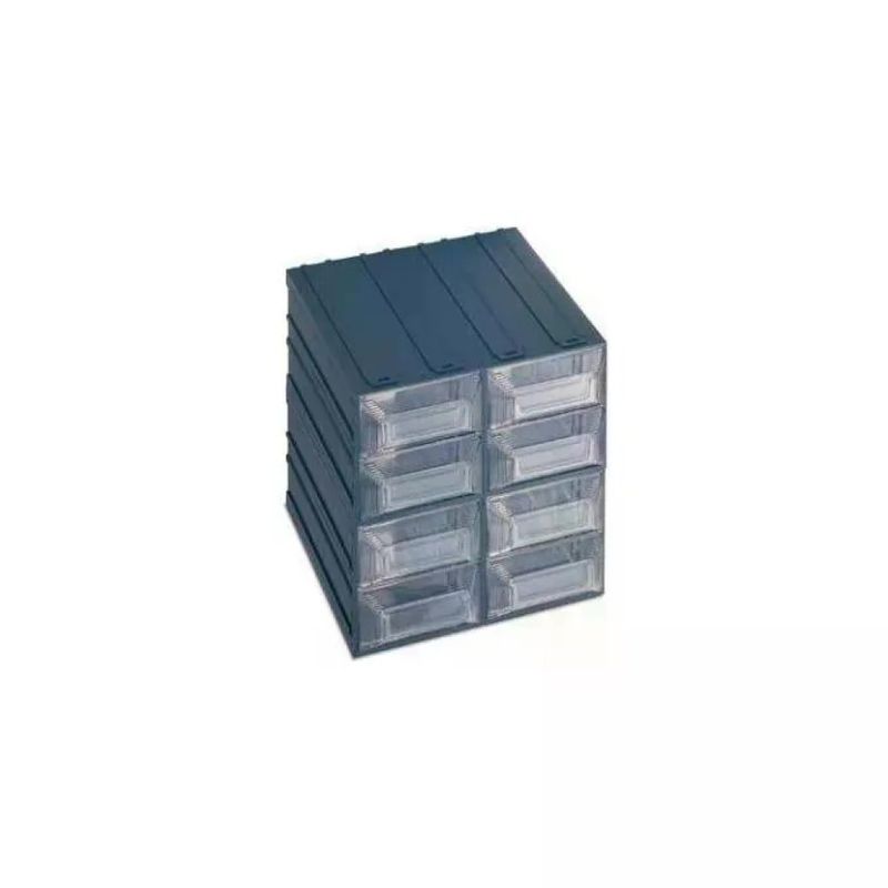 Terry Vision 15 Cassettiera Portaminuterie 8 Cassetti Trasparenti Impilabile 20,8x22,2x20