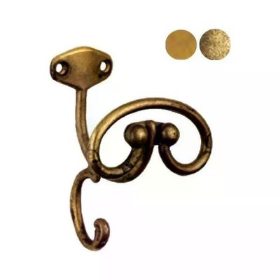 Metal Style Appendiabiti da parete in ottone Antico 7,5x10,6