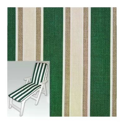 Floralcasa M57308 Cuscino per Sdraio con Prolunga Multiriga Cotone Stampato 72+90x44x4 cm colore Verde