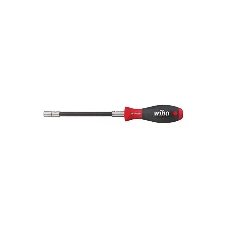 Wiha 38614 SoftFinish Giravite per Inserti con Asta Flessibile 150 mm Attacco 1-4'' (6,3 mm