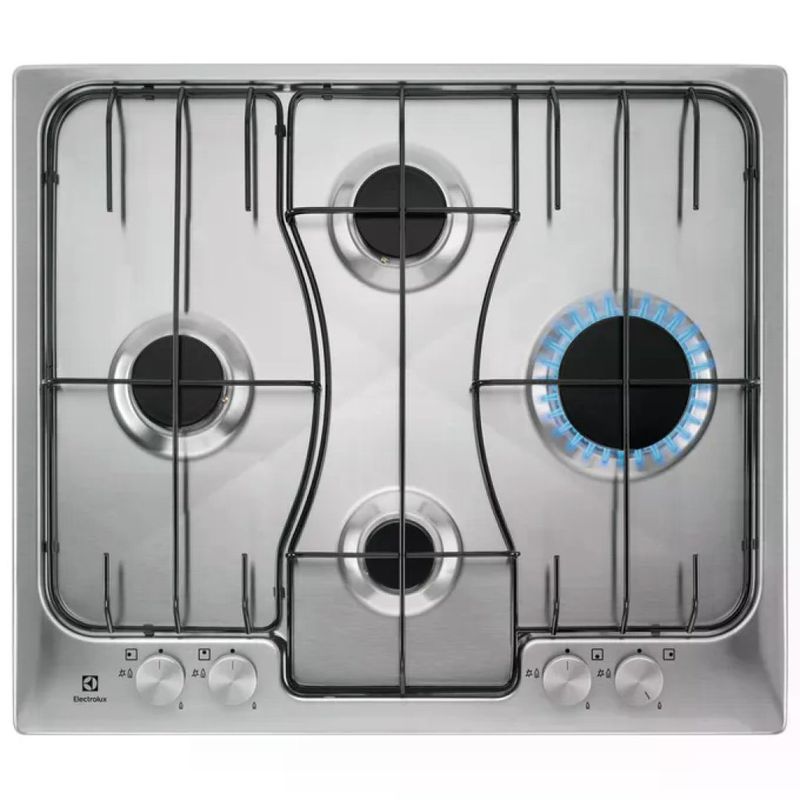 Electrolux RGG6243LOX Serie 300 Piano cottura a gas 60 cm 4 fuochi CrossCook Sicurgas colore Inox