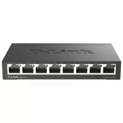 D-Link DGS-108 Switch Non Gestito 8 Porte Gigabit Ethernet 10-100-1000 Mbps L2 Case Metallico colore Nero D-Link DGS-108 Switch Non Gestito 8 Porte Gigabit Ethernet 10-100-1000 Mbps L2 Case Metallico colore Nero