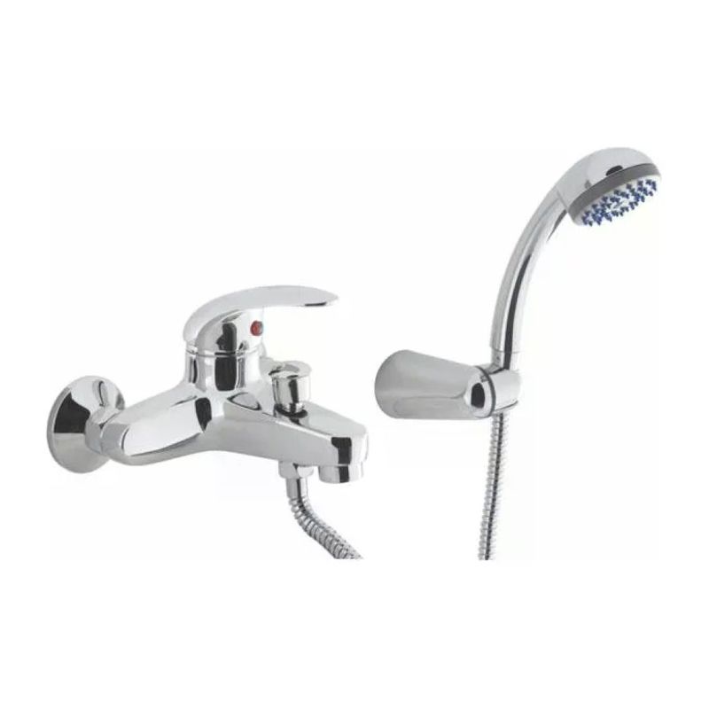 EURORAMA 570210KE Miscelatore Vasca con Kit Doccia, Ottone Cromato