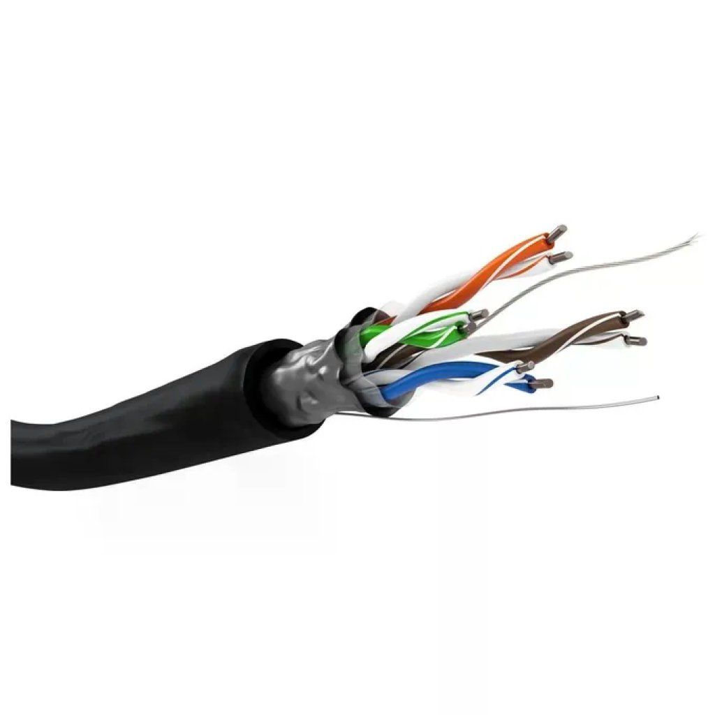 WENTRONIC Goobay 57294 Cavo di Rete per Esterni Cat5e F-UTP Solido CCA 100 m colore Nero WENTRONIC Goobay 57294 Cavo di Rete per Esterni Cat5e F-UTP Solido CCA 100 m colore Nero