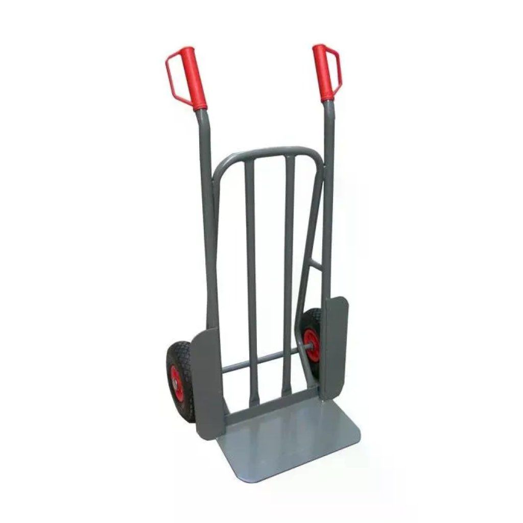 Alte 05715 Carrello Piano Fisso Pneumatico Curvo Telaio Acciaio Tubolare 25 mm Ruote 260x85 mm Portata