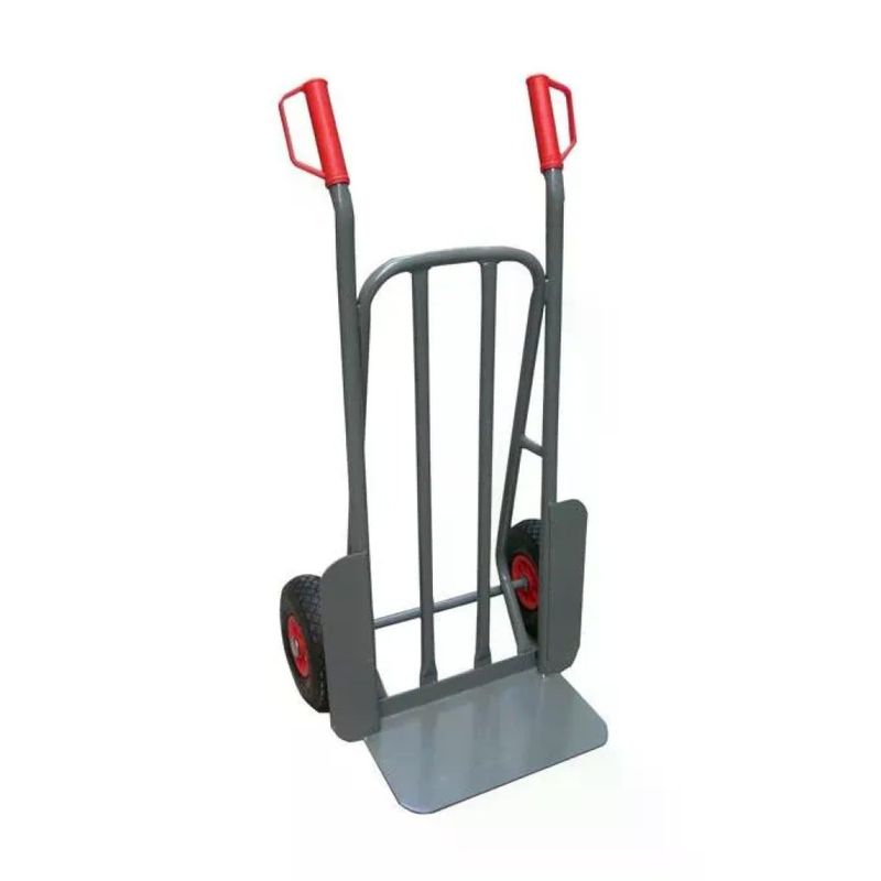 Alte 05715 Carrello Piano Fisso Pneumatico Curvo Telaio Acciaio Tubolare 25 mm Ruote 260x85 mm Portata