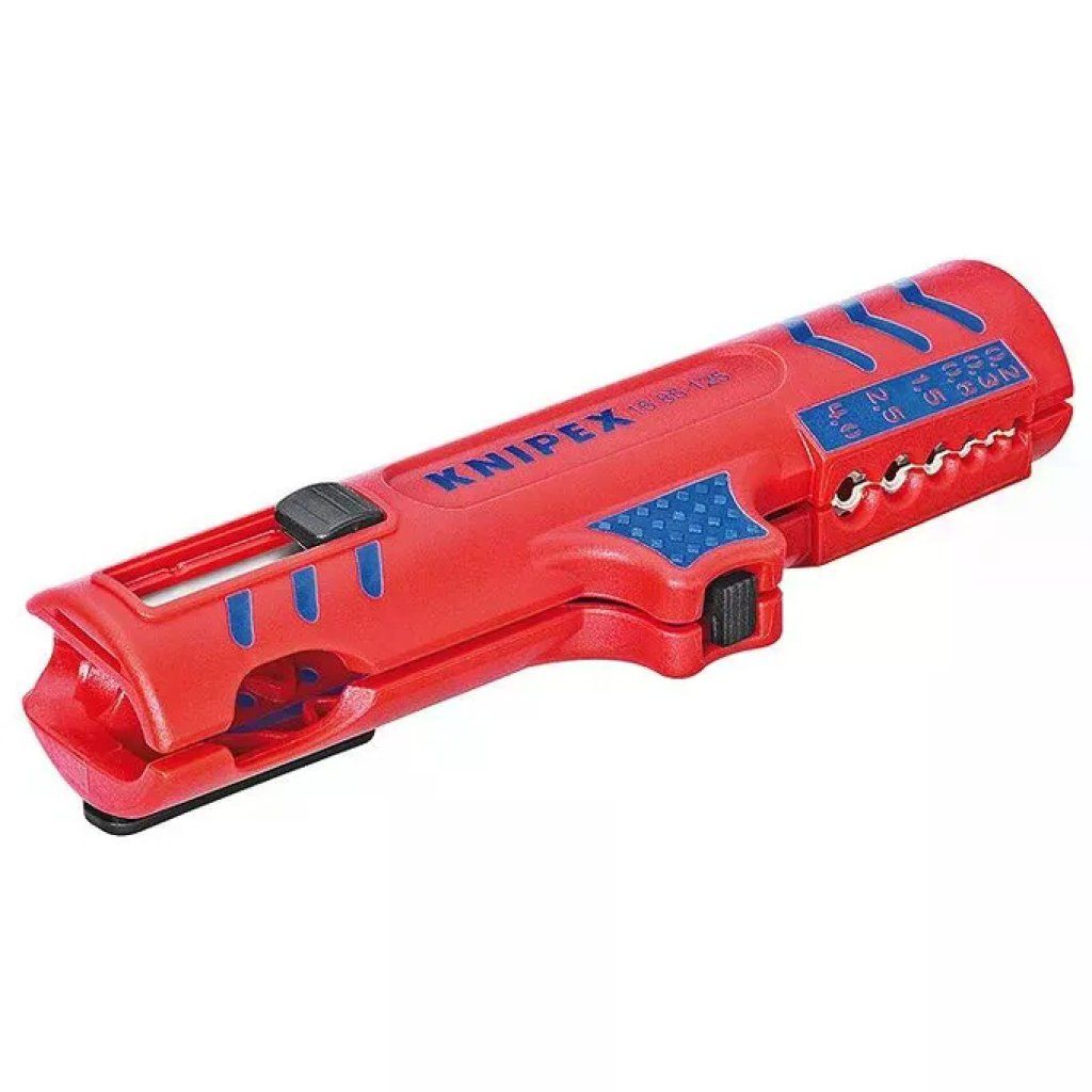 KNIPEX 16 85 125 SB Utensile spelacavi universale per cavi rotondi da 8 13 mm con lama telescopica e KNIPEX 16 85 125 SB Utensile spelacavi universale per cavi rotondi da 8 13 mm con lama telescopica e