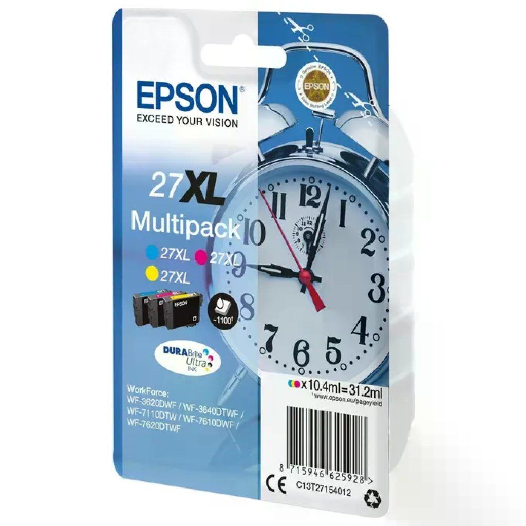Epson 2666507 Sveglia Serie 27XL Cartuccia Inkjet DURABrite Ultra Alta Resa 10 Epson 2666507 Sveglia Serie 27XL Cartuccia Inkjet DURABrite Ultra Alta Resa 10