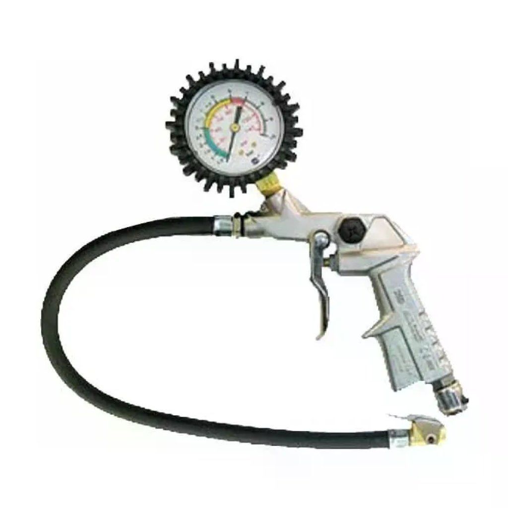 ANI AH060201 Pistola di Gonfiaggio con Manometro 25D alluminio nichelato attacco 11A tubo 400 mm ANI AH060201 Pistola di Gonfiaggio con Manometro 25D alluminio nichelato attacco 11A tubo 400 mm
