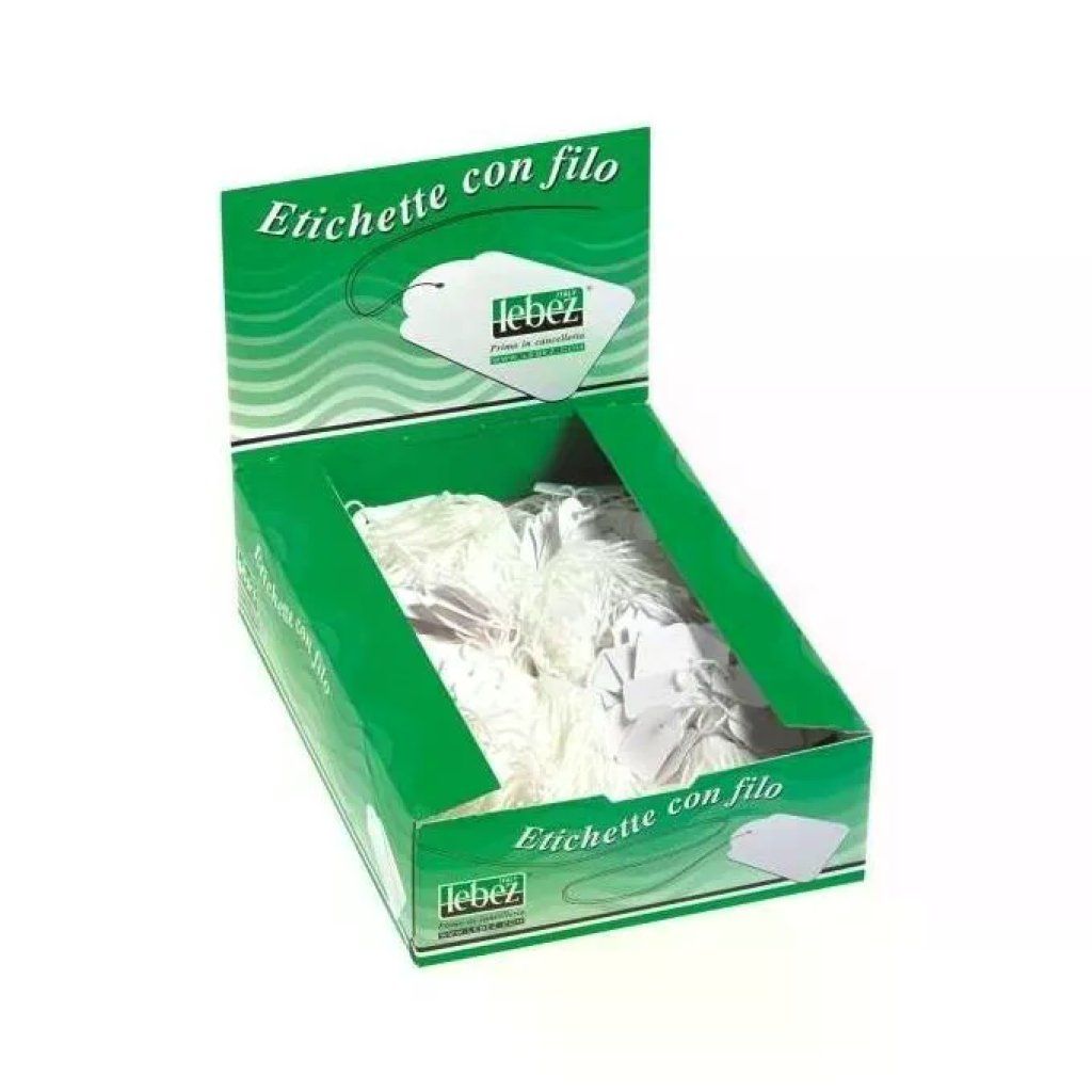 Lebez Confezione 500 Etichette con filo 22x35 mm Lebez Confezione 500 Etichette con filo 22x35 mm