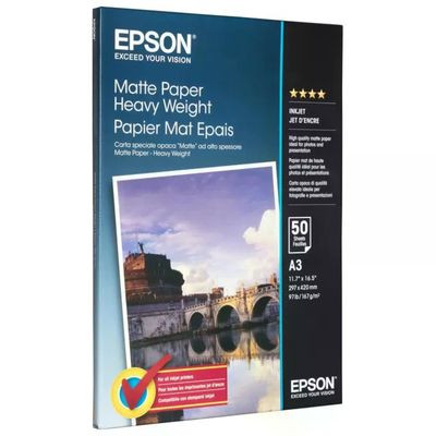 Epson C13S041261 Carta Speciale Opaca Matte Alto Spessore A3 167 g-m² 50 fogli colore Bianco