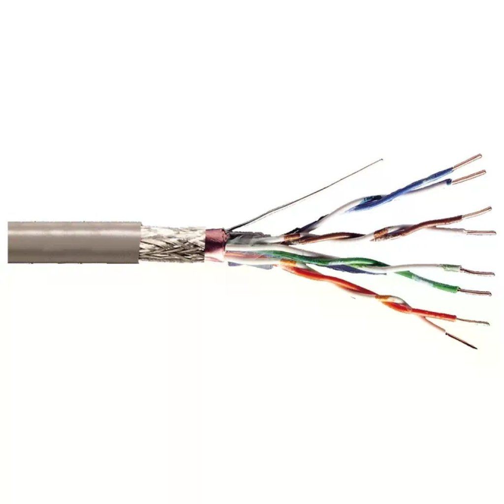 Digitus DK-1531-P-1 Cavo Flessibile SF-UTP Cat 5e 100 m in Rame Doppia Schermatura colore Grigio Digitus DK-1531-P-1 Cavo Flessibile SF-UTP Cat 5e 100 m in Rame Doppia Schermatura colore Grigio