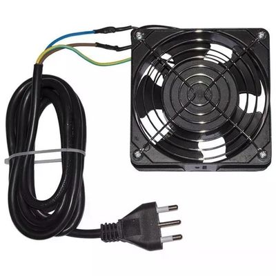 Link LKFAN220 Ventola 120x120x38 mm 220V Cavo 2m Spina Italiana con Griglia colore Nero Link LKFAN220 Ventola 120x120x38 mm 220V Cavo 2m Spina Italiana con Griglia colore Nero
