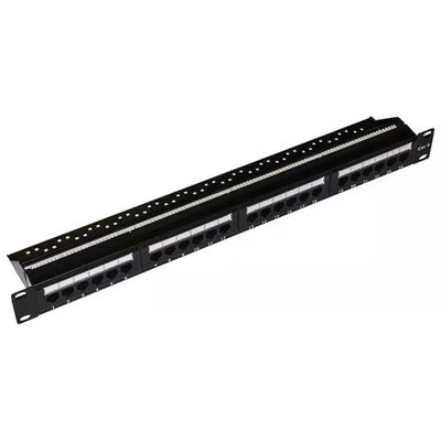 Link pannello patch 19 non schermato utp 24 porte 8 poli rj45 per reti categoria 5e nero