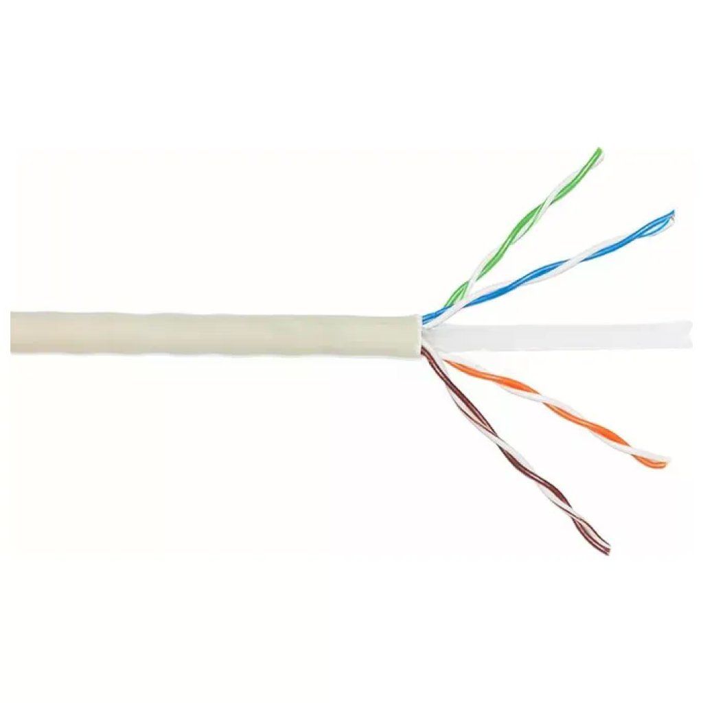 Link LK305U6S Cavo di Rete Solido UTP Categoria 6 CCA AWG 23 Matassa 305 m CPR Classe Eca colore Grigio