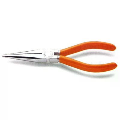 Beta 11660010 Pinza a becchi mezzotondi lunghissimi diritti zigrinati con manici in doppio strato PVC