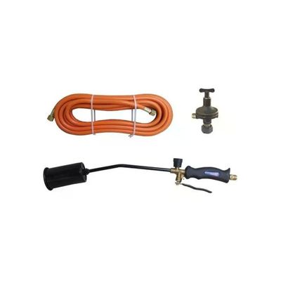 PROJECT03 0410541 Kit Cannello a Leva 60 cm con Bruciatore da 60 mm Acciaio e Ottone per Bombole GPL con
