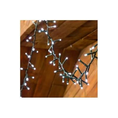 Lotti Importex 34815 Catena Luci Natale 1000 Mini LED Bianco Freddo 8 Giochi Luce Timer Memory Controller Cavo
