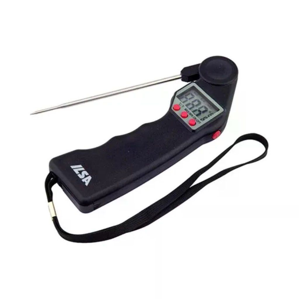 ILSA 13060000IVV Termometro Digitale Professionale con Sonda Regolabile in Acciaio Inox 18-10 da ILSA 13060000IVV Termometro Digitale Professionale con Sonda Regolabile in Acciaio Inox 18-10 da