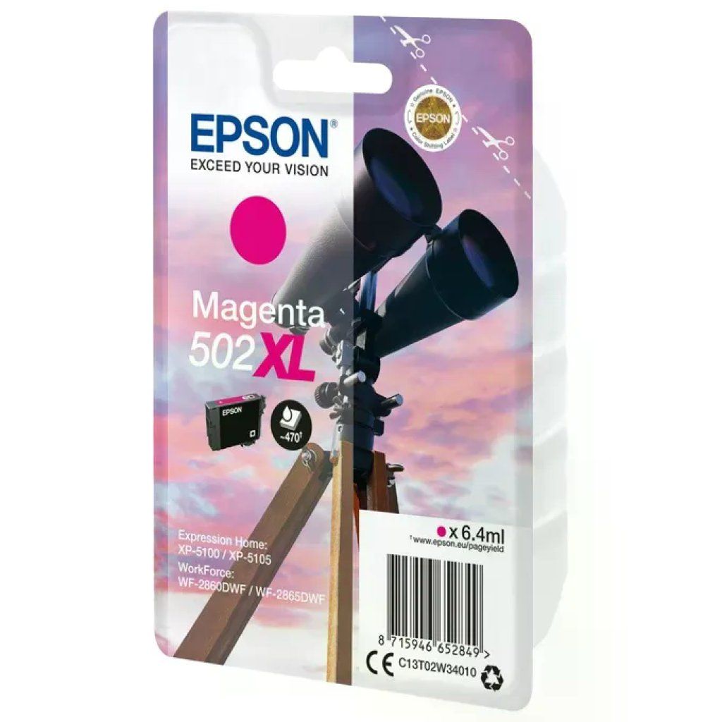 Epson 502XL Cartuccia Binocolo Magenta Epson 502XL Cartuccia Binocolo Magenta