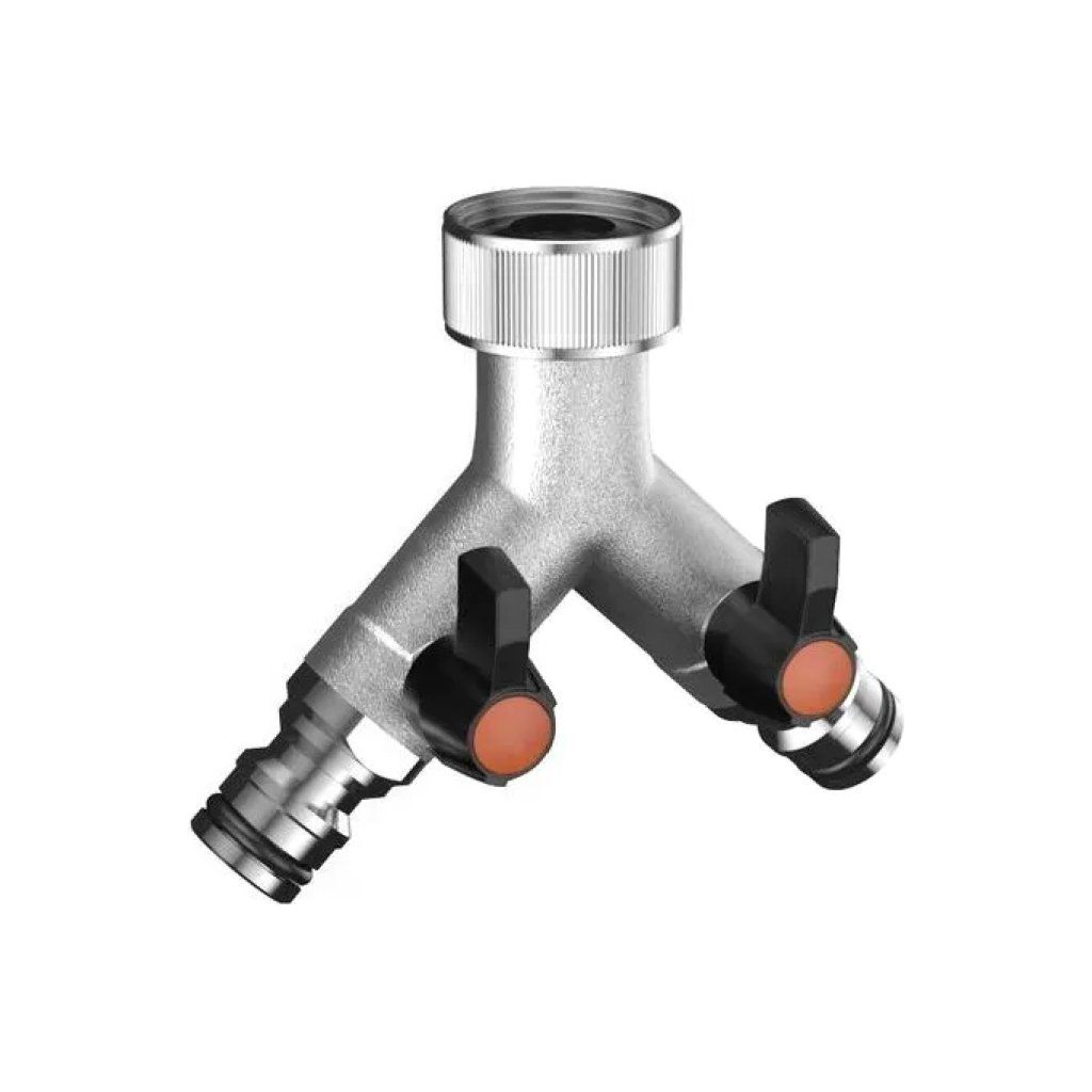 Claber 9602 Metal-Jet Presa Rubinetto a 2 Vie Regolabili Attacco 3-4'' Ottone Cromato colore Argento Claber 9602 Metal-Jet Presa Rubinetto a 2 Vie Regolabili Attacco 3-4'' Ottone Cromato colore Argento