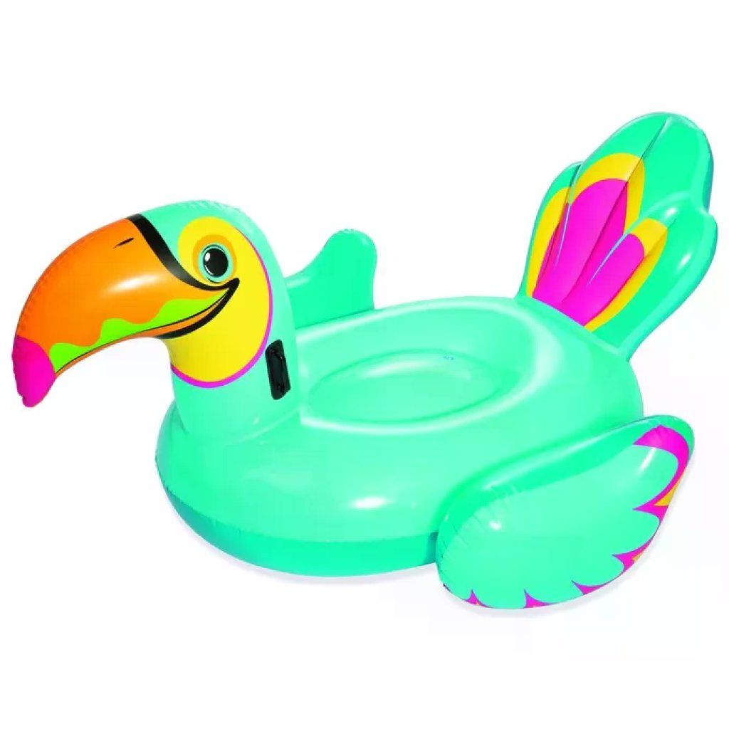 Bestway 41126 Tucano Gonfiabile Cavalcabile da Piscina 207x150 cm carico max 90 Kg colore Multicolore
