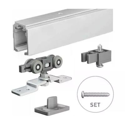 YEPPON OMGE 8066430028559 Binario Porte Scorrevoli Kit 190 cm per Porte Interne 60 Kg Alluminio