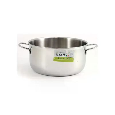 SACIM SCM630B30 Italo Casseruola Fonda 30 cm Adatta a Tutti i Piani Cottura Inclusa Induzione Acciaio