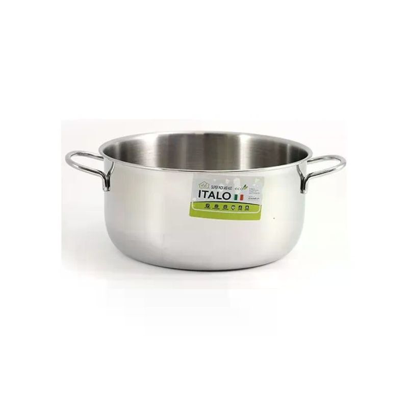 SACIM SCM630B30 Italo Casseruola Fonda 30 cm Adatta a Tutti i Piani Cottura Inclusa Induzione Acciaio
