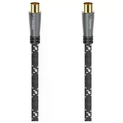Hama 00205072 Cavo Antenna Coassiale 5 m 120 dB Connettori Dorati colore Nero Grigio Hama 00205072 Cavo Antenna Coassiale 5 m 120 dB Connettori Dorati colore Nero Grigio