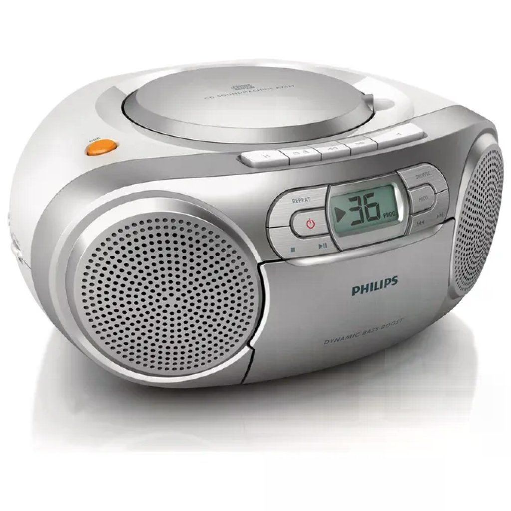 Philips AZ127-12 Boombox Radio Portatile CD Cassette Radio FM Ingresso AUX 2 W colore Grigio Philips AZ127-12 Boombox Radio Portatile CD Cassette Radio FM Ingresso AUX 2 W colore Grigio