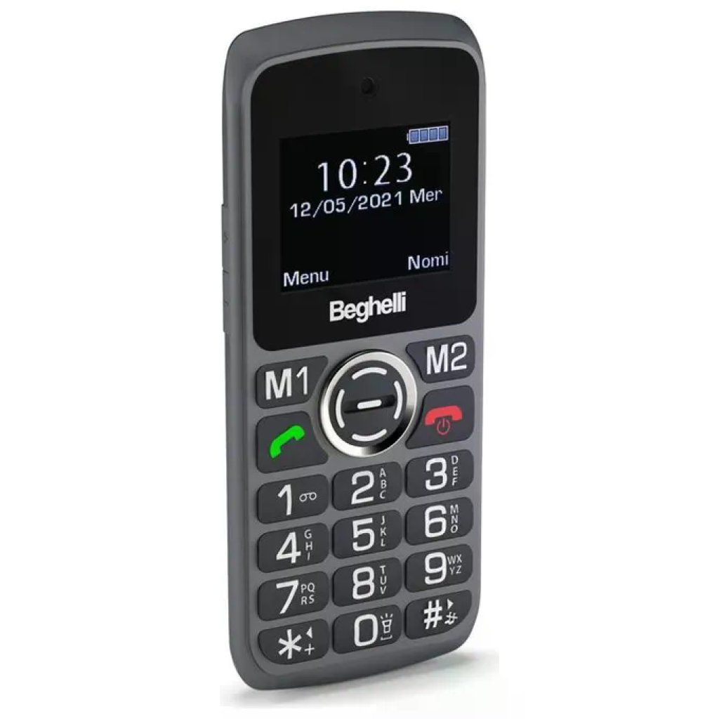 Beghelli 1130 Salvalavita Phone SLV10 Cellulare Senior Tasto SOS Dual SIM Display 1.77'' GSM colore Grigio