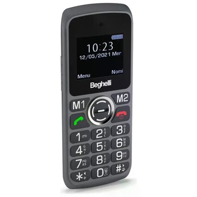 Beghelli 1130 Salvalavita Phone SLV10 Cellulare Senior Tasto SOS Dual SIM Display 1.77'' GSM colore Grigio