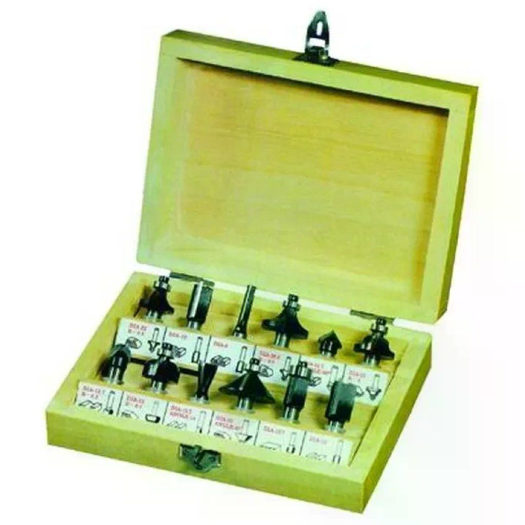 VIGOR-BLINKY Vigor Frese Sagomate Set Cassetta Legno Pz.12 Gambo Mm.8 VIGOR-BLINKY Vigor Frese Sagomate Set Cassetta Legno Pz.12 Gambo Mm.8
