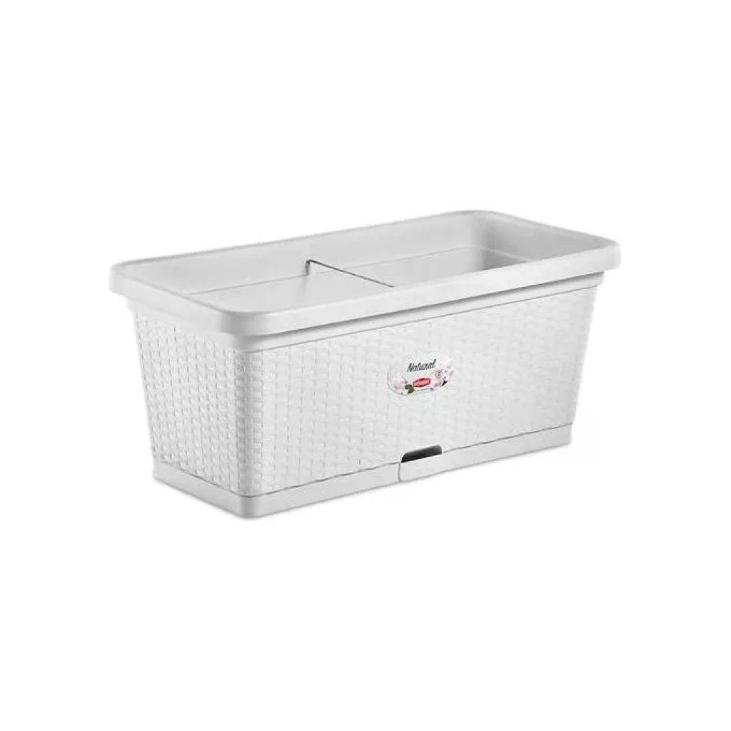 Stefanplast 75350 Natural Fioriera Rettangolare 80x40x34 cm Effetto Rattan Auto Stefanplast 75350 Natural Fioriera Rettangolare 80x40x34 cm Effetto Rattan Auto