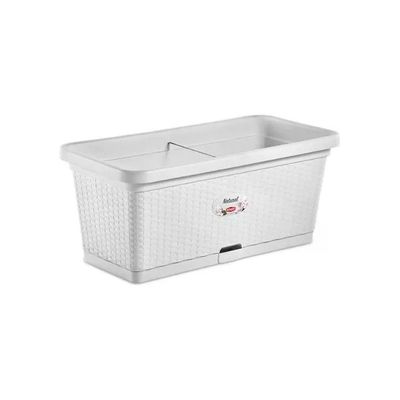 Stefanplast 75350 Natural Fioriera Rettangolare 80x40x34 cm Effetto Rattan Auto Stefanplast 75350 Natural Fioriera Rettangolare 80x40x34 cm Effetto Rattan Auto