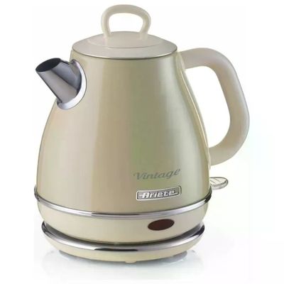 Ariete 2868 Vintage Bollitore Elettrico 1 L 1630W Base Cordless 360° Autospegnimento colore Beige Ariete 2868 Vintage Bollitore Elettrico 1 L 1630W Base Cordless 360° Autospegnimento colore Beige
