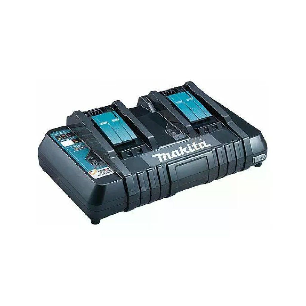 Makita DC18RD Caricabatterie Rapido Doppio per Batterie Li Makita DC18RD Caricabatterie Rapido Doppio per Batterie Li