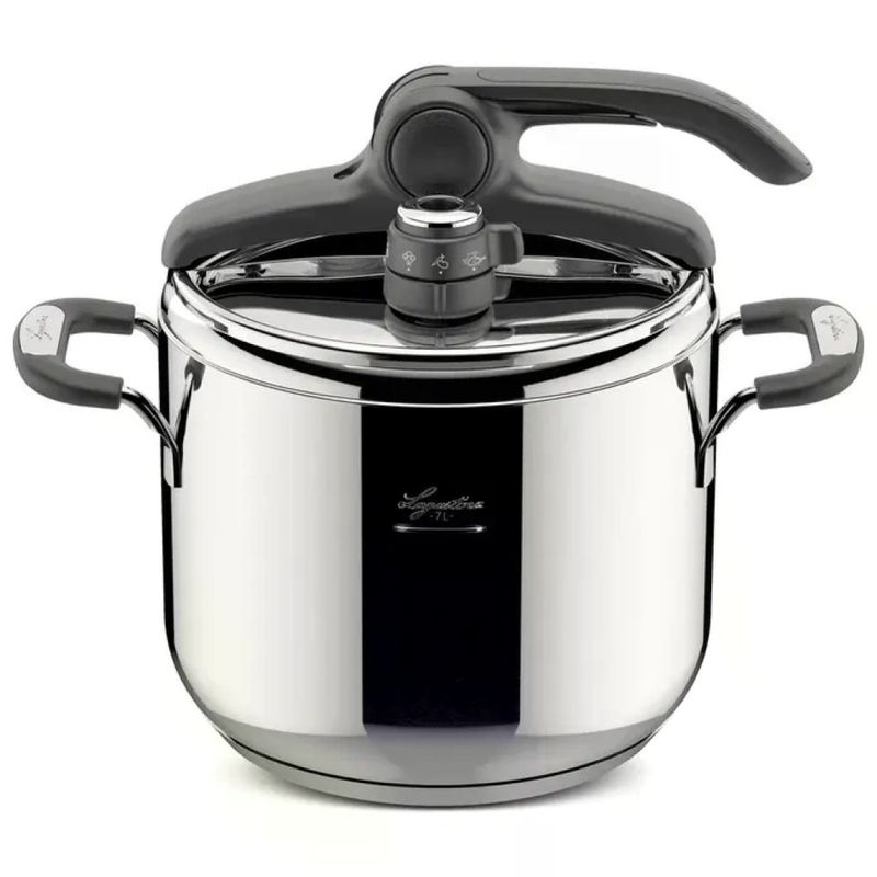 Lagostina 010044010507 Briosa Pentola a Pressione LagoEasy'Up 7 L 22 cm manici Silicone colore Acciaio inox