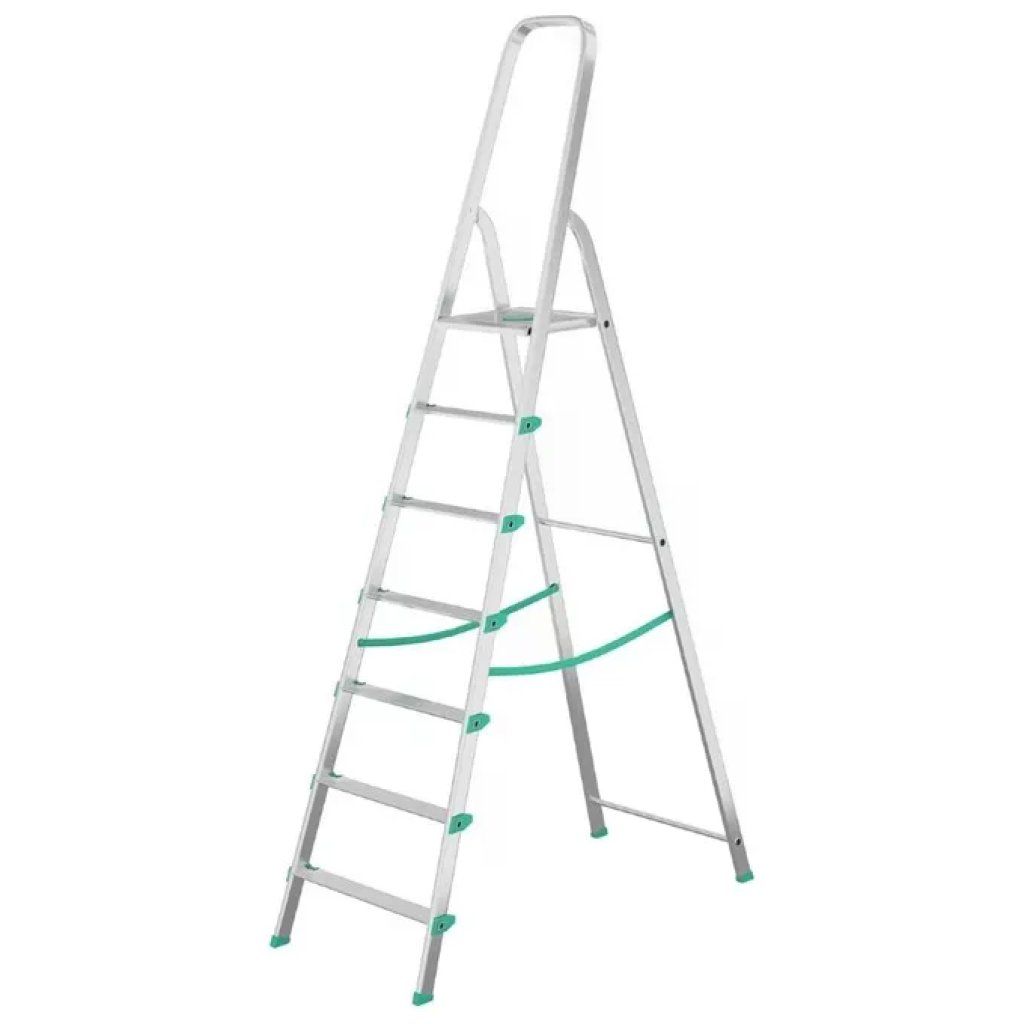 Colombo New Scal S107A07W Libellula Scala 7 Gradini in Alluminio Antiscivolo Portata 150 Kg Made in Italy