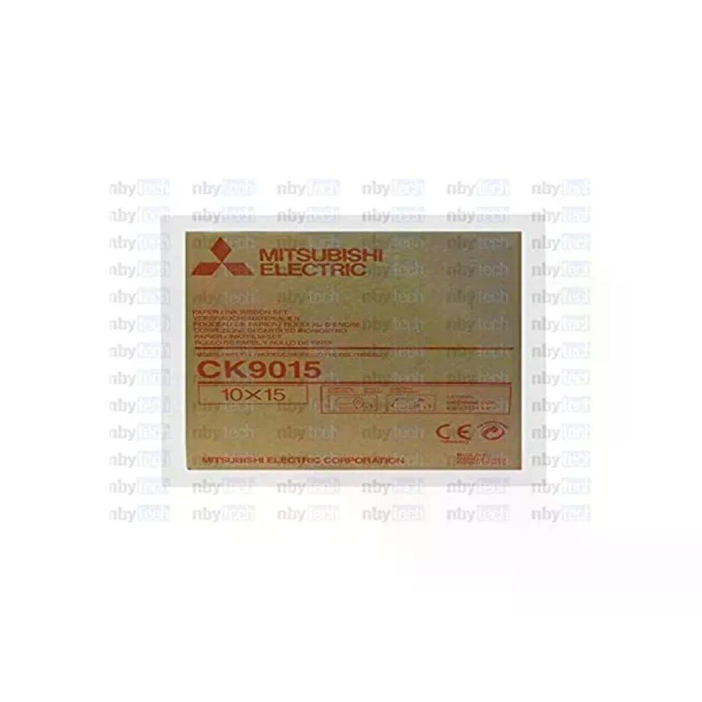 Mitsubishi Electric CK9015 Carta Termica Fotografica Lucida 10x15 cm 600 Stampe con Nastro e Laminazione
