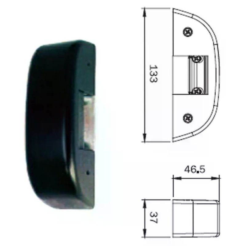 Iseo 5680000 Incontro Elettrico Maniglione Antipanico Serie Idea Base Push 12V AC DC 15W colore Nero