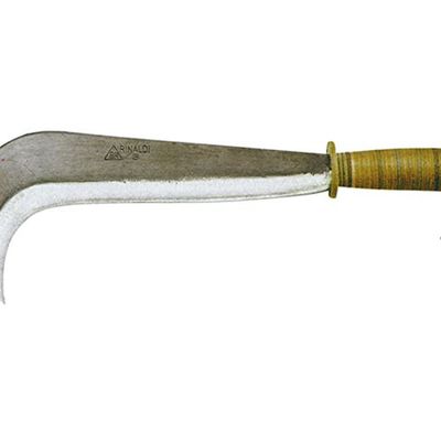 RINALDI 101N3 Roncola Tipo Bergamo Larga con Manico in Cuoio Lunghezza Lama 31 cm colore Nero RINALDI 101N3 Roncola Tipo Bergamo Larga con Manico in Cuoio Lunghezza Lama 31 cm colore Nero