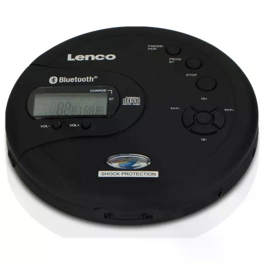 Lenco CD-300 Lettore CD Portatile Bluetooth Antishock MP3 Batterie Ricaricabili NiMH Jack 3