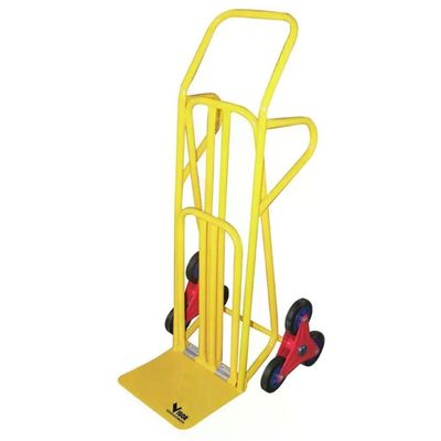 VIGOR-BLINKY Vigor 59703-60 Trio Carrello Portacasse 3 Ruote Piene Pala Ribaltabile Portata 200 Kg colore Giallo