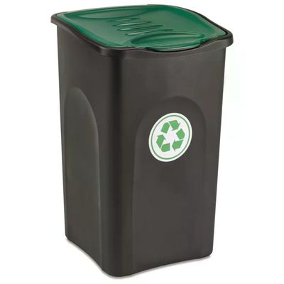 Stefanplast Pattumiera Ecogreen 37x37x56cm 50Lt Nero-Verde Stefanplast Pattumiera Ecogreen 37x37x56cm 50Lt Nero-Verde